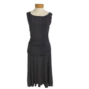 Lily Black White Circle Dress Rushing Around Waist Large